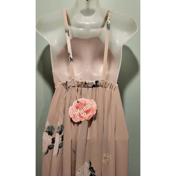 New Show Me Your Mumu Weddings Amanda Maxi Dress Pale Pink Floral XXS - Picture 6 of 9